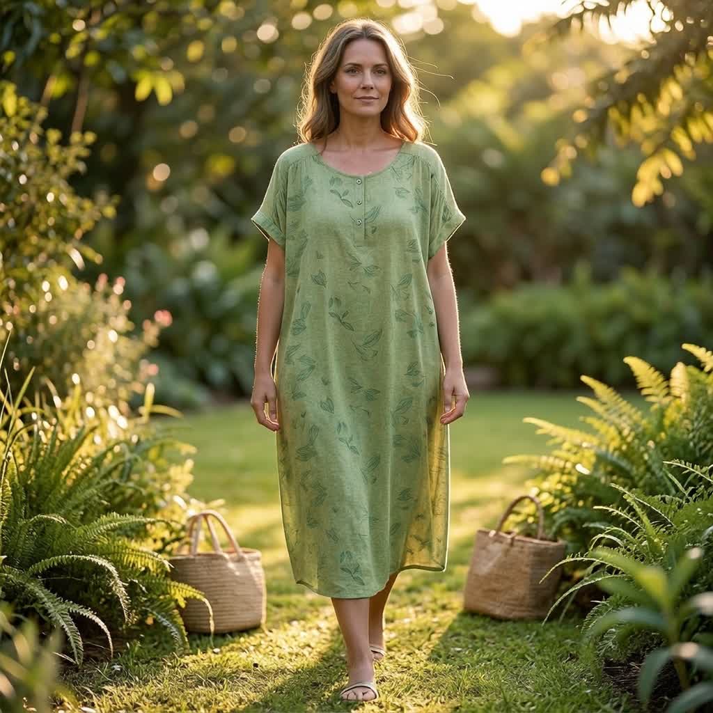 Plusock Botanical Breeze Midi Dress - image 1
