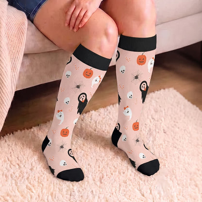Plusock Plus Size Ghosts Bats Spider Compression Socks - image 1