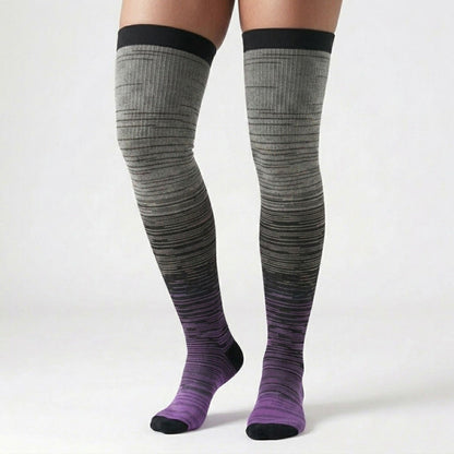 Plusock Gradient Thigh High Compression Socks(3 Pairs) - image 2