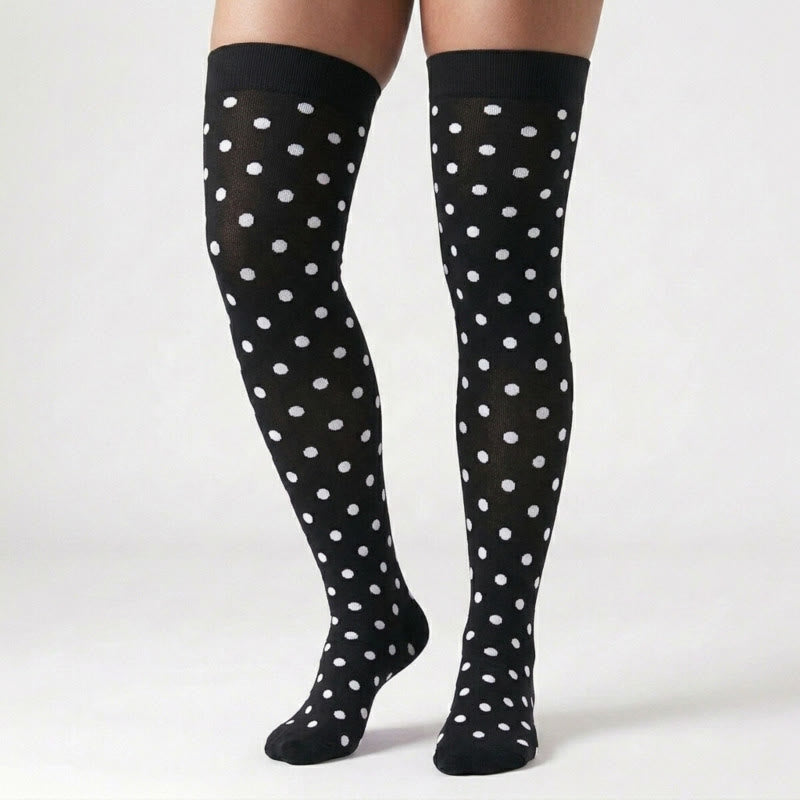 Plusock Classic Black Thigh High Compression Socks(3 Pairs) - image 2