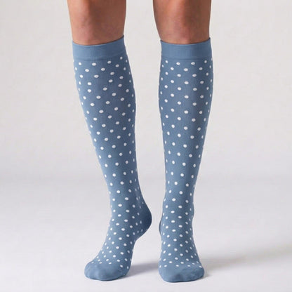 Plusock White Polka Dot Compression Socks(3 Pairs) - image 1