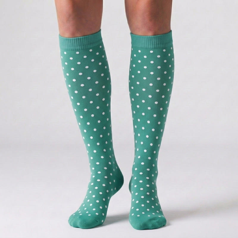 Plusock White Polka Dot Compression Socks(3 Pairs) - image 3