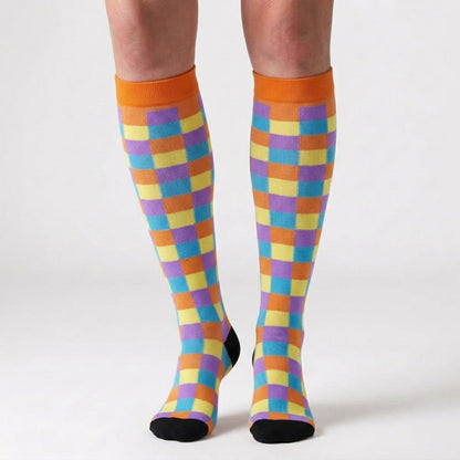 Plusock Colorful Puzzle Compression Socks(4 Pairs) - image 4