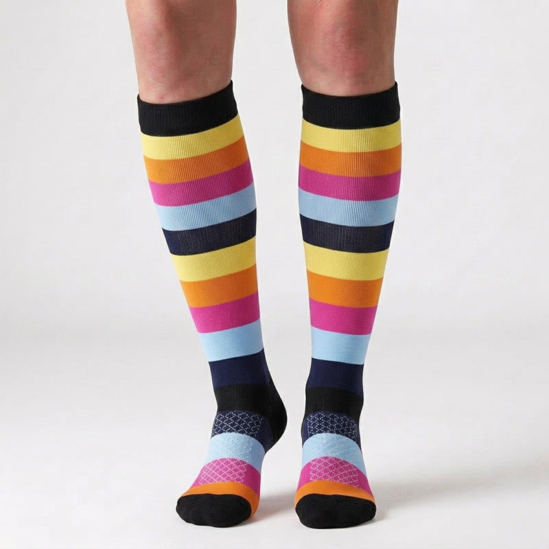 Plusock Colorful Puzzle Compression Socks(4 Pairs) - image 2