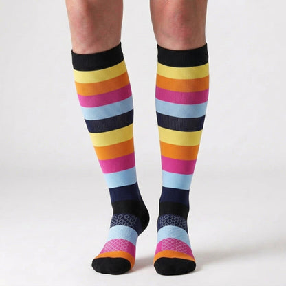 Plusock Colorful Puzzle Compression Socks(4 Pairs) - image 2
