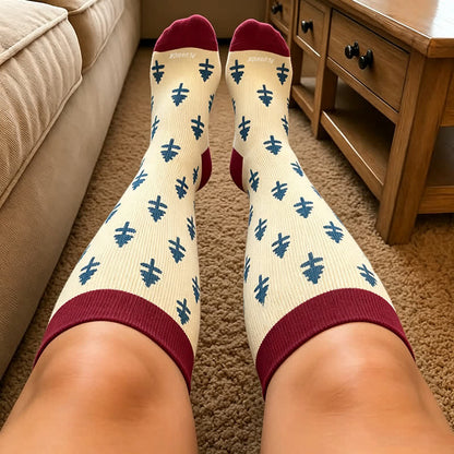 Plusock Plus Size Pink Stripe Compression Socks - image 2
