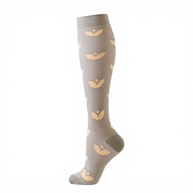 Plusock Cocoa Hearts Compression Socks(6 Pairs) - Grey - S/M - image 9
