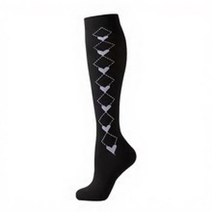 Plusock Cocoa Hearts Compression Socks(6 Pairs) - Black - S/M - image 8