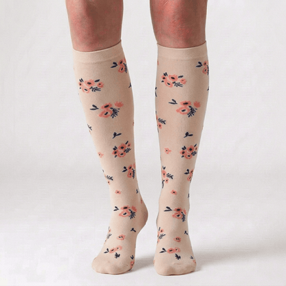 Plusock Rose Daisy Print Knee High Compression Socks(6 Pairs) - image 4