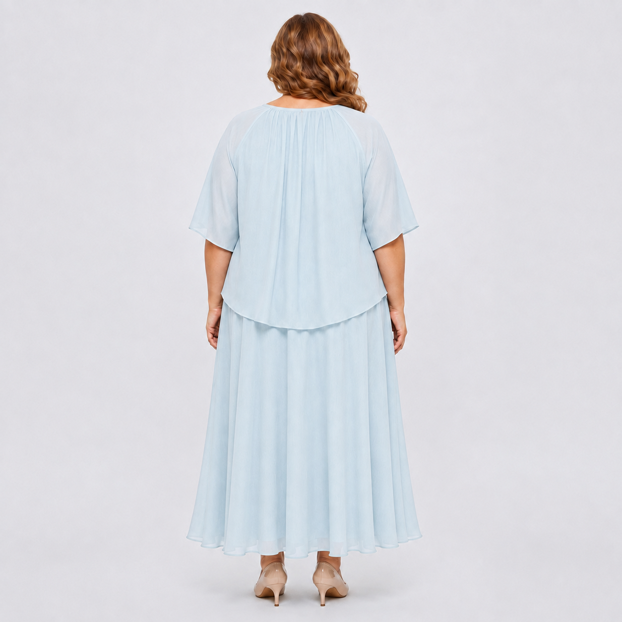 Plusock Plus Size Solid Loose Cotton Linen Top Skirt With Pockets Set - image 6