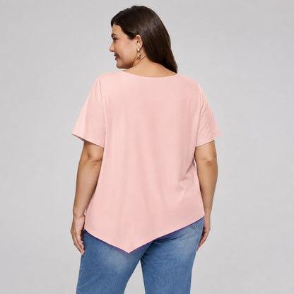 Plusock Plus Size Asymmetric Hem Cotton Blouse - image 6