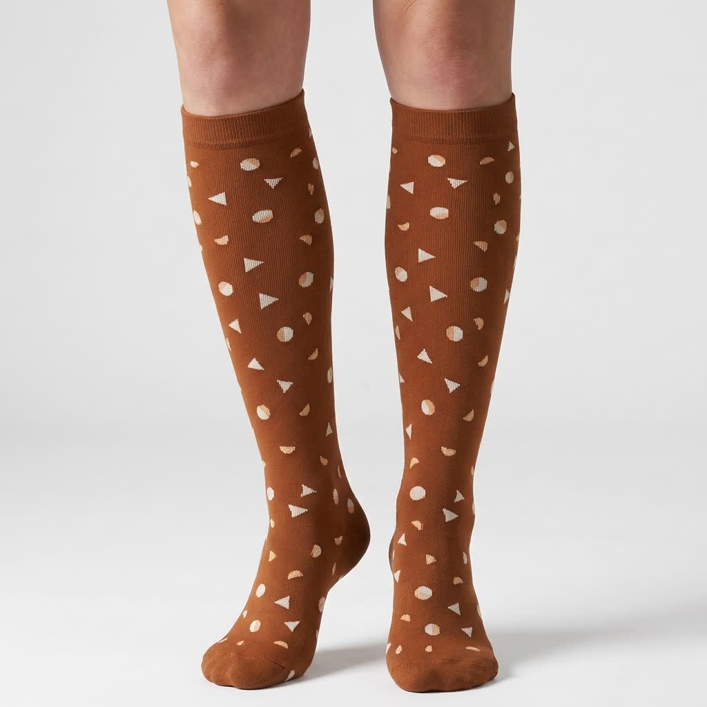 Plusock Black Heart Compression Socks(6 Pairs) - Coffee - S/M - image 4