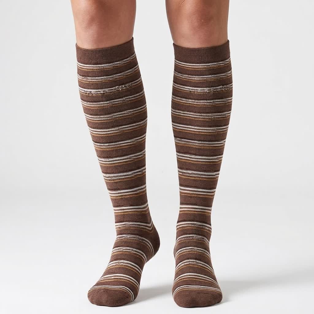 Plusock Black Heart Compression Socks(6 Pairs) - Brown - S/M - image 3