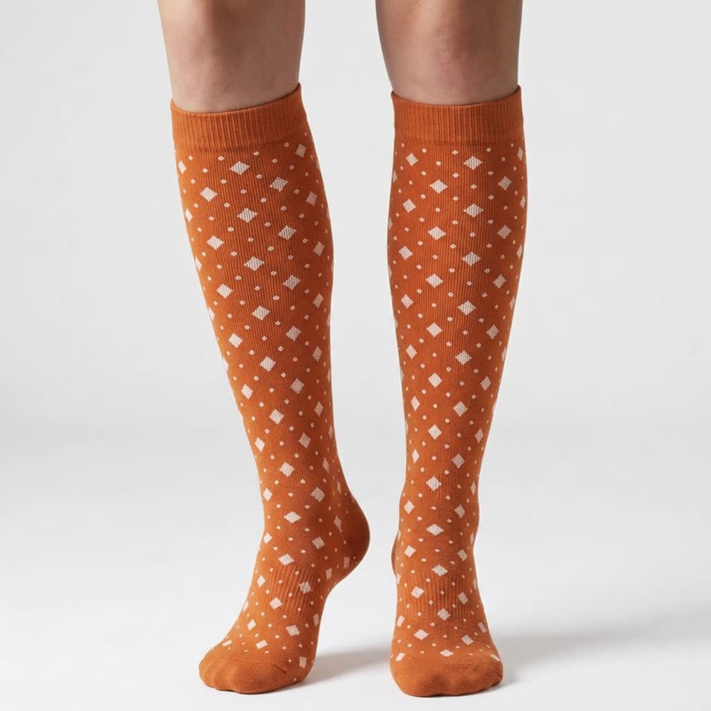 Plusock Black Heart Compression Socks(6 Pairs) - Orange - S/M - image 5