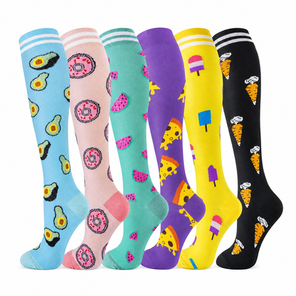 Plusock Food Print Compression Socks(6 Pairs) - image 3