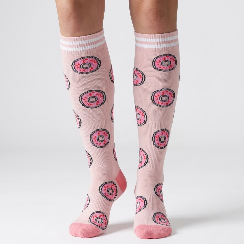 Plusock Food Print Compression Socks(6 Pairs) - image 2