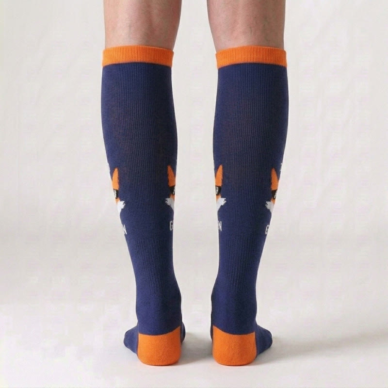 Plusock Funny Cartoon Animal Print Compression Socks(5 Pairs) - image 3