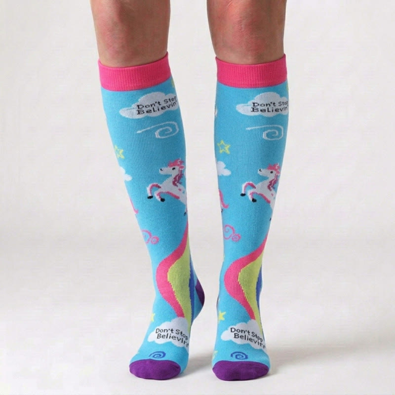 Plusock Funny Cartoon Animal Print Compression Socks(5 Pairs) - image 4