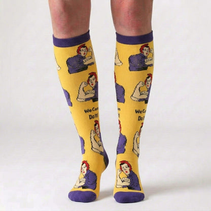 Plusock Funny Cartoon Animal Print Compression Socks(5 Pairs) - image 1