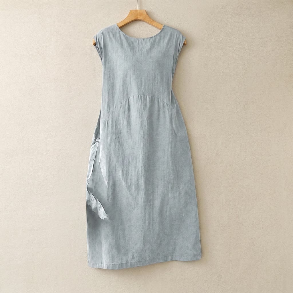 Plusock Textured Cotton Blend Midi Dress - image 1