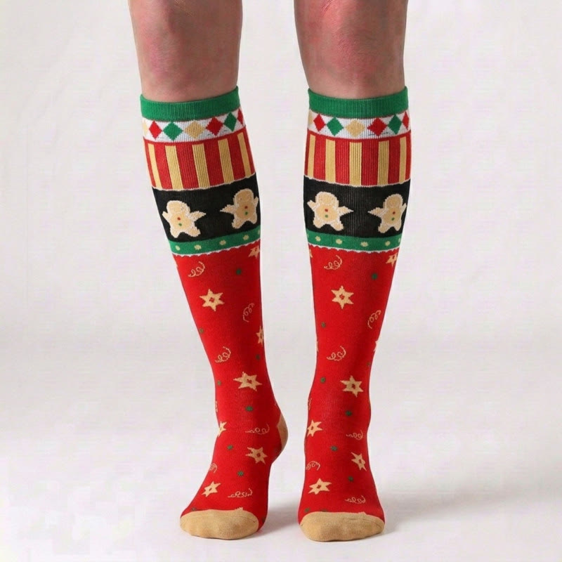 Plusock Christmas Cute Pattern Compression Socks(6 Pairs) - image 2