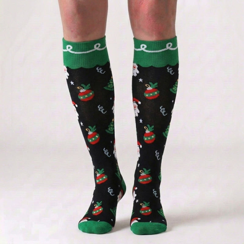 Plusock Christmas Cute Pattern Compression Socks(6 Pairs) - image 5