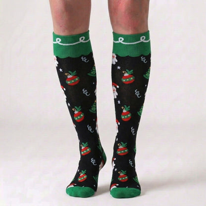 Plusock Christmas Cute Pattern Compression Socks(6 Pairs) - image 5