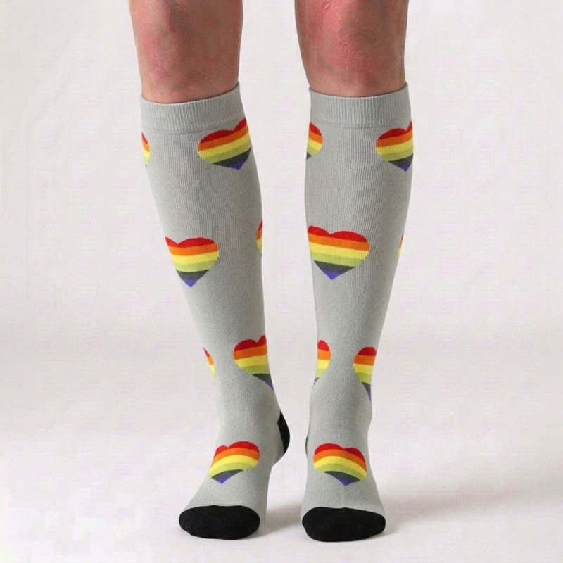 Plusock Rainbow Heart Compression Socks(3 Pairs) - image 2