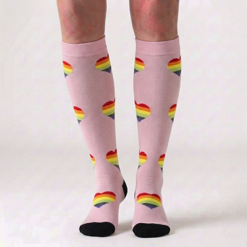 Plusock Rainbow Heart Compression Socks(3 Pairs) - image 3