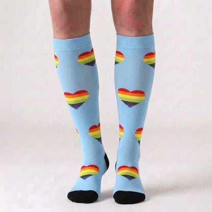 Plusock Rainbow Heart Compression Socks(3 Pairs) - image 1