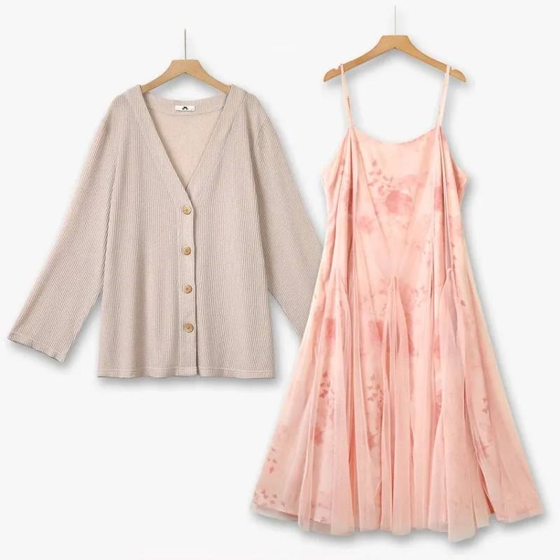 Plusock Romantic Floral Two Piece Set - 2Pcs Set - 6XL - image 0
