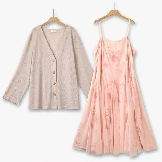 Plusock Romantic Floral Two Piece Set - 2Pcs Set - 6XL - image 0