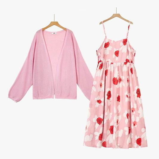 Plusock Blush Floral Two Piece Set - 2Pcs Set - 6XL - image 0