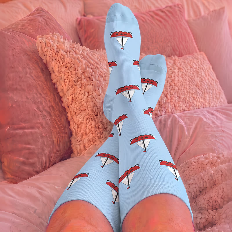 Plusock Plus Size Paw Print Compression Socks - image 3