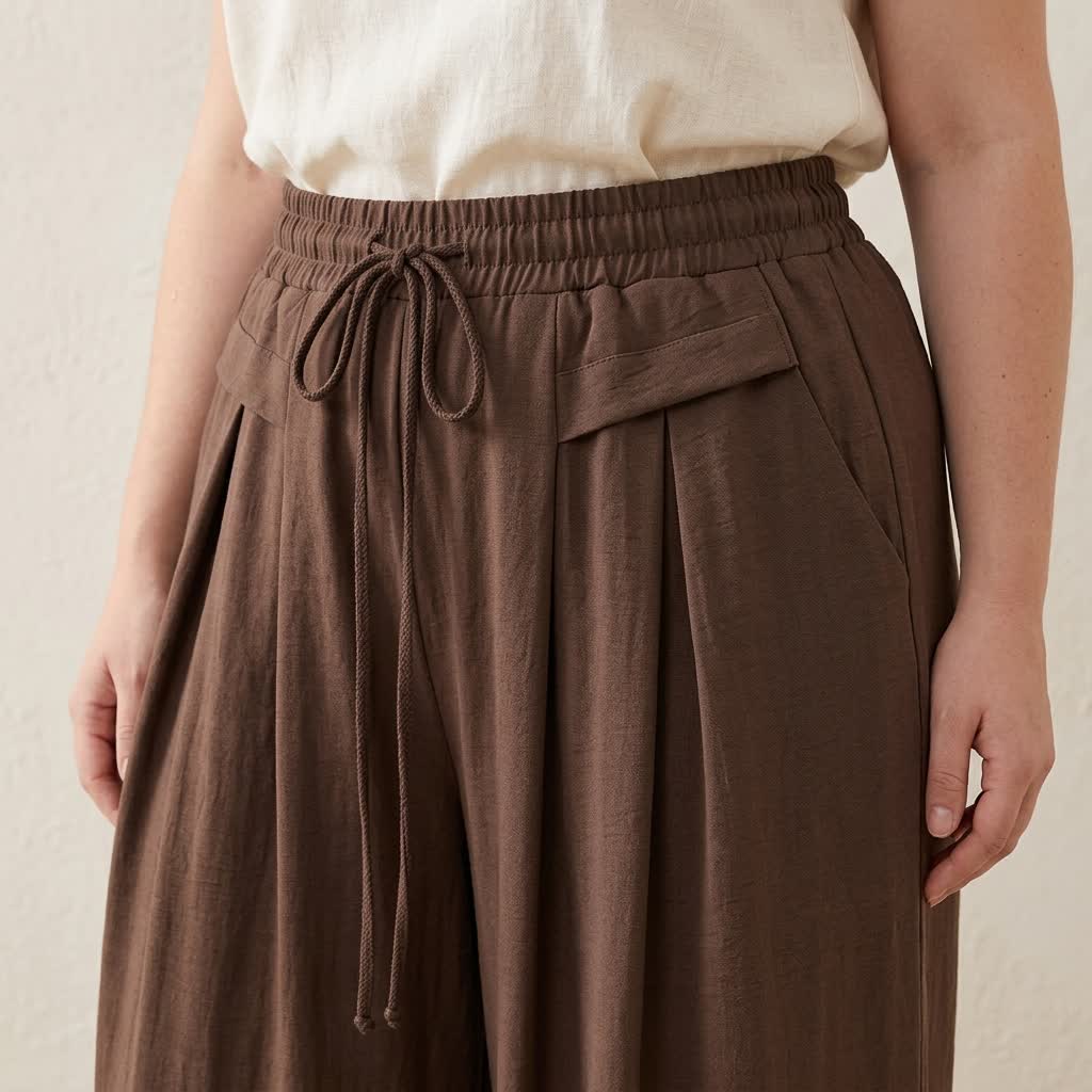 Plusock Soft Stretch Wide Leg Casual Pants - image 4