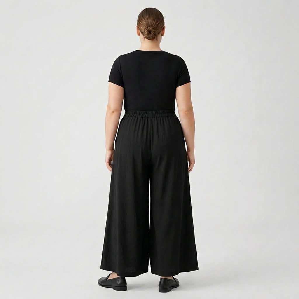 Plusock Soft Stretch Wide Leg Casual Pants - image 11