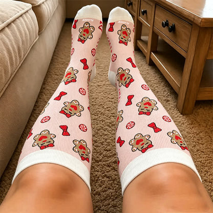 Plusock Plus Size Snowman Gingerbread Man Compression Socks - image 2
