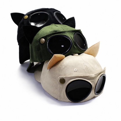 Plusock Goggle Accent Cat Ear Hat - image 0
