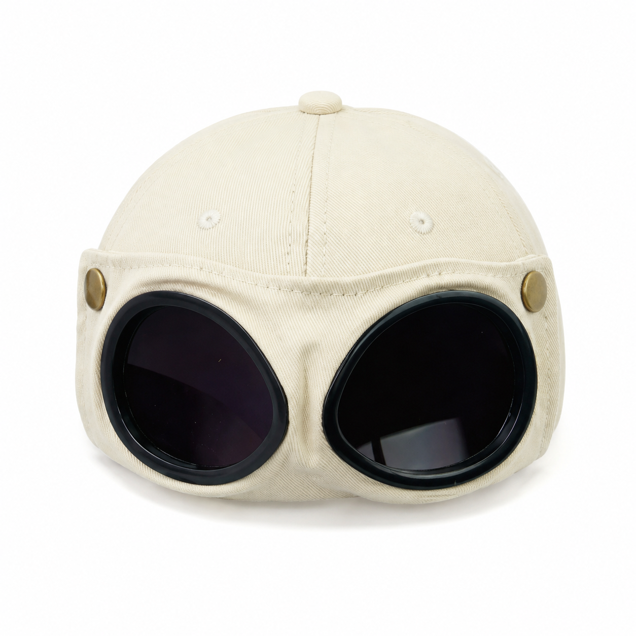 Plusock Vintage Goggle Streetwear Style Hat - Beige - One Size - image 8