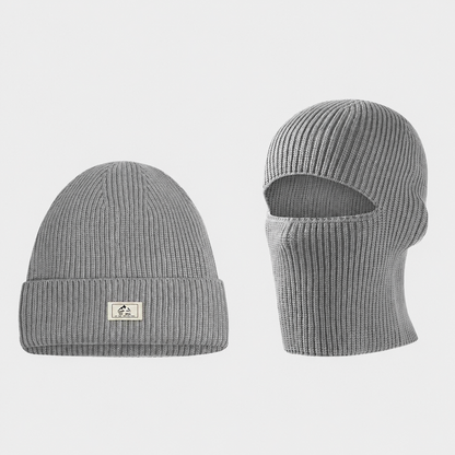 Plusock Ribbed Thermal Winter Dual Style Beanie - Grey - One Size - image 2