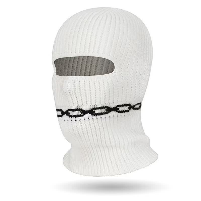 Plusock Convertible Ribbed Knit Cold Weather Balaclava Beanie - White - One Size - image 5
