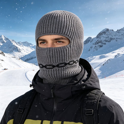 Plusock Convertible Ribbed Knit Cold Weather Balaclava Beanie - Light Gray - One Size - image 4