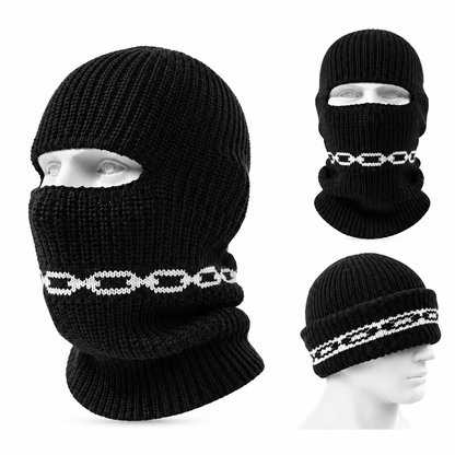 Plusock Convertible Ribbed Knit Cold Weather Balaclava Beanie - image 1