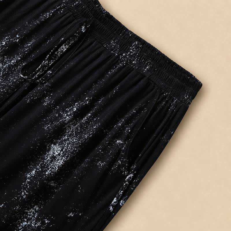 Plusock Plus Size Splash Print Flowy Wide Leg Pants - image 2
