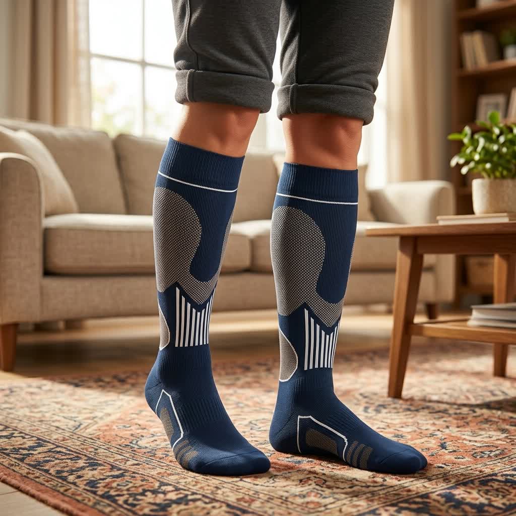 Plusock Plus Size Contrast Sport Compression Socks - image 3