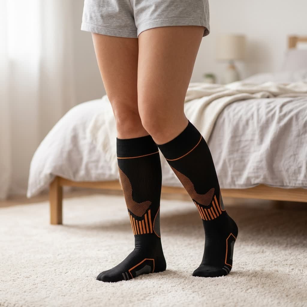 Plusock Plus Size Contrast Sport Compression Socks - image 1