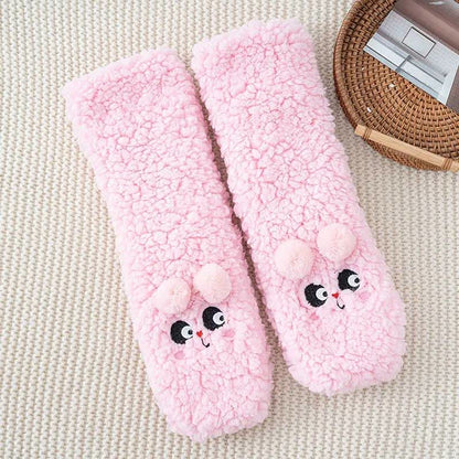 Plusock Cozy Bear Fleece Slipper Socks - LightPink - EU35-40(US2-7) - image 6