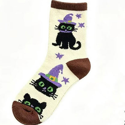 Plusock Halloween Pumpkin Quarter Socks(3 Pairs) - B - One Size - image 1