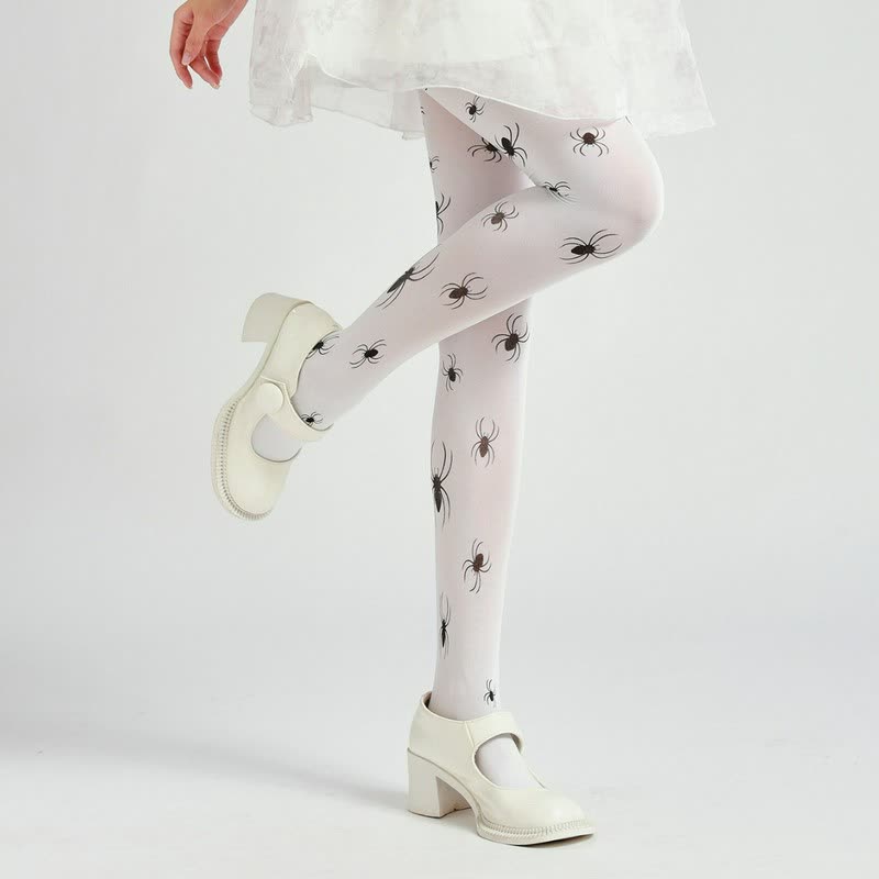 Plusock Halloween Spider Print Pantyhose (2 Pairs) - image 1