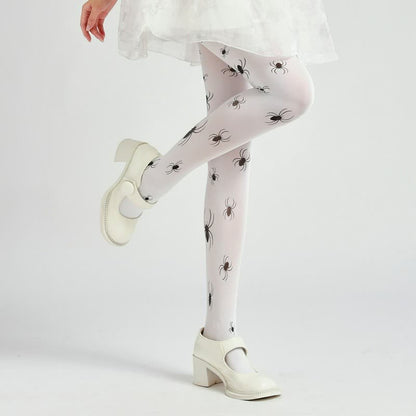 Plusock Halloween Spider Print Pantyhose (2 Pairs) - image 1